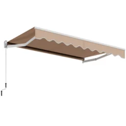 Costway 10' X 8' Retractable Awning Patio Sun Shade W/Crank Handle -Outdoor Deals Garden Store GUEST 015a975c 59f2 43ce a5ec a3a20d29dd28