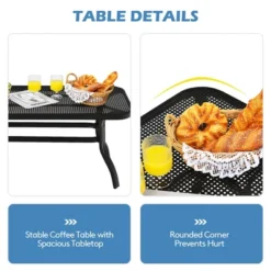 Costway 2PCS Patio Loveseat Bench Table Furniture Set Cushioned Chair -Outdoor Deals Garden Store GUEST 01bf2d52 1d61 4049 84e8 44e642c519b2