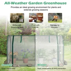 Costway 47.5''x 21.5''x 24''Portable Mini Greenhouse With 2 Zipper Doors & Ground Stakes -Outdoor Deals Garden Store GUEST 0204e62e d359 4575 938c c810993624aa