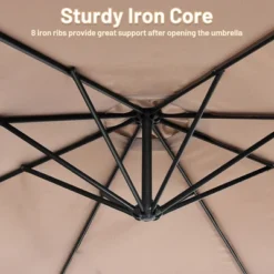 Costway 10 FT Patio Offset Umbrella W/8 Ribs Cross Base Tilt -Outdoor Deals Garden Store GUEST 059cd7a1 ef9a 45c6 83f1 959d1c62253e