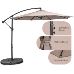 Costway 10 FT Patio Offset Umbrella W/8 Ribs Cross Base Tilt -Outdoor Deals Garden Store GUEST 07b6cfca 943d 4402 a721 b8f2240f7d00