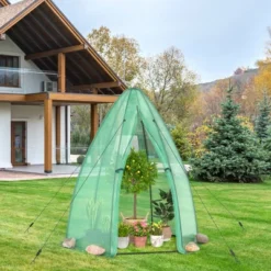 Costway 5.5'x 5.5'x 6' Portable Mini Garden Greenhouse With Window & Roll-up Zippered Door -Outdoor Deals Garden Store GUEST 08ecd5a1 d585 406b b1b9 e496274226ab