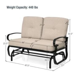 Costway 2-Person Outdoor Swing Glider Chair Bench Loveseat Cushioned Sofa -Outdoor Deals Garden Store GUEST 097610da c8f2 46b7 ae7d 8a4e4243fc77
