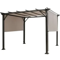 Costway 10' X 10' Pergola Kit Metal Frame Gazebo &Canopy Cover Patio Furniture Shelter -Outdoor Deals Garden Store GUEST 09f454a0 f273 42e7 926a dd1cfdb5ec21