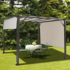 Costway 10' X 10' Pergola Kit Metal Frame Gazebo &Canopy Cover Patio Furniture Shelter -Outdoor Deals Garden Store GUEST 0a6282c5 d1d8 47d0 ae56 eb7d3426f5e7