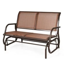 Costway Patio Swing Glider Bench Loveseat Rocking Chair Backyard Poolside -Outdoor Deals Garden Store GUEST 0c38cc09 26bf 4dcd bb14 f30bcdafe537