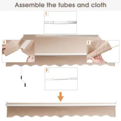 Costway 10' X 8' Retractable Awning Patio Sun Shade W/Crank Handle -Outdoor Deals Garden Store GUEST 0fb34471 bc0d 4879 8bd7 791e409f394c