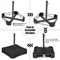 Costway 15Ft Patio Double-Sided Solar LED Market Umbrella Crank Base BeigeTanOrangeBurgundy -Outdoor Deals Garden Store GUEST 0fc303ee 2bb4 48db b910 42980190816d