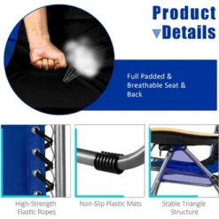 Costway Padded Zero Gravity Lounge Chair Oversize Folding Adjustable -Outdoor Deals Garden Store GUEST 10f52417 8640 4902 a219 693c2c36af76