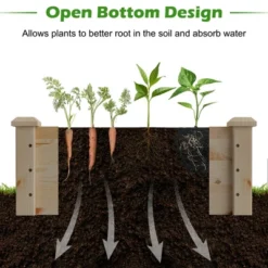 Costway Wooden Raised Garden Bed Outdoor Wood Planter Box For Vegetables Flowers Fruit -Outdoor Deals Garden Store GUEST 110622d3 948d 4b2e 8b08 e80ecf080e23