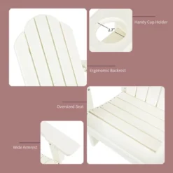 Costway 2PCS Patio Adirondack Chair Side Table Set Weather Resistant Cup Holder 12 Costway 2PCS Patio Adirondack Chair Side Table Set Weather Resistant Cup Holder -Outdoor Deals Garden Store GUEST 1291e86b a7bd 467b a1c4 3cc43314f749