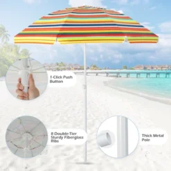 Costway 6.5Ft Patio Beach Sunshade Umbrella Portable Tilt Outdoor Yellowith Green/Navy/Blue 17 Costway 6.5Ft Patio Beach Sunshade Umbrella Portable Tilt Outdoor Yellowith Green/Navy/Blue -Outdoor Deals Garden Store GUEST 156692d5 b623 401e b4bb 4391cd1a4f25