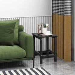 Costway 14'' Patio Adirondack Side End Table HDPE Square Weather Resistant Garden Black/Brown/Grey/White -Outdoor Deals Garden Store GUEST 16b1fe6a 2c10 457b 81fe 8c0e71f8e163