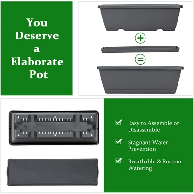 Costway Set Of 2 4 FT Vertical Raised Garden Bed 5-Tier Planter Box For Patio Balcony 6 Costway Set Of 2 4 FT Vertical Raised Garden Bed 5-Tier Planter Box For Patio Balcony - Image 6