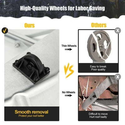 Costway 20FT Snow Roof Rake Reinforced Aluminum Snow Removal Tool For Roof 5 Costway 20FT Snow Roof Rake Reinforced Aluminum Snow Removal Tool For Roof - Image 5