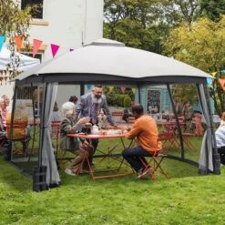 Costway 10x12 FT 2-Tier Patio Gazebo Canopy Netting Heavy-Duty Metal Easy-Setup Outdoor -Outdoor Deals Garden Store GUEST 18fe2268 10f3 438b b0a2 43ce2eb9b605