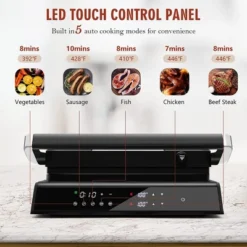 Costway Electric Panini Press Grill 1200W Sandwich Maker With Independent Temperature Control & Removable Drip Tray -Outdoor Deals Garden Store GUEST 19618fd5 032a 4174 a65f e763197c7376