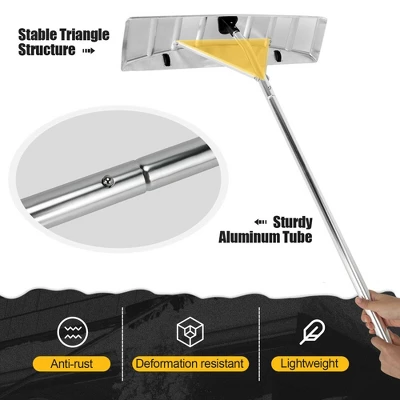 Costway 20FT Snow Roof Rake Reinforced Aluminum Snow Removal Tool For Roof 4 Costway 20FT Snow Roof Rake Reinforced Aluminum Snow Removal Tool For Roof - Image 4