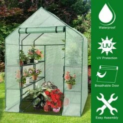 Costway Portable Mini Walk In Outdoor 2 Tier 8 Shelves Greenhouse -Outdoor Deals Garden Store GUEST 19d7237b 7ec5 4fb7 b020 1d93b837a782