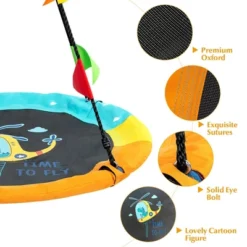 Costway 40'' Flying Saucer Tree Swing Indoor Outdoor Swing W/Hanging Strap Helicopter -Outdoor Deals Garden Store GUEST 1dc2dd5b 772d 403b 81d5 5b0d95b6ae07