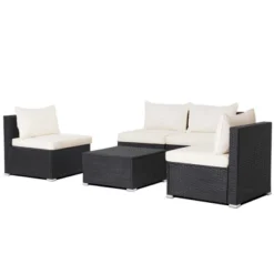 Costway 5PCS Patio Rattan Wicker Furniture Conversation Set Cushioned Sofa Deck 17 Costway 5PCS Patio Rattan Wicker Furniture Conversation Set Cushioned Sofa Deck -Outdoor Deals Garden Store GUEST 1de150bd 45b4 4bd1 ad0b eefd8c4470fe