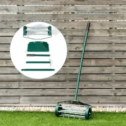 Costway 18-inch Rolling Lawn Aerator Rotary Push Tine Spike Soil Aeration W/Fender -Outdoor Deals Garden Store GUEST 1e2c9677 ef71 48b5 ac27 7431a59c7d2e