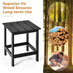 Costway 2 PCS Patio 15'' End Side Coffee Table Square Wooden Slat Deck WhiteBlackGray 17 Costway 2 PCS Patio 15'' End Side Coffee Table Square Wooden Slat Deck WhiteBlackGray -Outdoor Deals Garden Store GUEST 20f5d81a cbda 48a6 91f8 5f5ddc2c8973