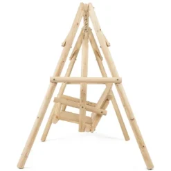 Costway A-Frame Wooden Porch Swing Outdoor Garden Rural Torched Log Curved Back Bench 10 Costway A-Frame Wooden Porch Swing Outdoor Garden Rural Torched Log Curved Back Bench -Outdoor Deals Garden Store GUEST 21a62fab 187e 4ed8 8d87 17e45f9e72dd