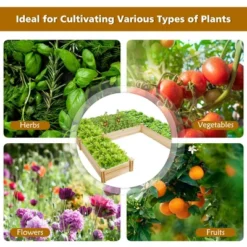 Costway Raised Garden Bed Wooden Garden Box Planter Container U-Shaped Bed 92.5x95x11in -Outdoor Deals Garden Store GUEST 24995ac3 7f4d 46c4 bc02 73abd8e3ac43