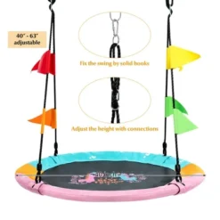 Costway 40'' Flying Saucer Tree Swing Indoor Outdoor Swing Play Set W/Hanging Strap Horse -Outdoor Deals Garden Store GUEST 266508b7 fb02 47b4 a575 2f542da44d63