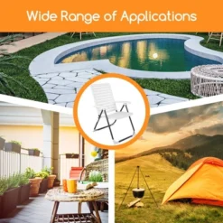 Costway Patio PP Folding Chair Adjustable Reclining 7-Level All-Weather Portable Outdoor -Outdoor Deals Garden Store GUEST 27ba4ac7 b478 4f7b a7bf df7e031b4451