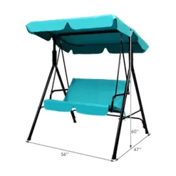 Costway Loveseat Patio Canopy Swing Glider Hammock Cushioned Blue 10 Costway Loveseat Patio Canopy Swing Glider Hammock Cushioned Blue -Outdoor Deals Garden Store GUEST 2a14263e 738f 40d0 b14e 8095143a8bd2