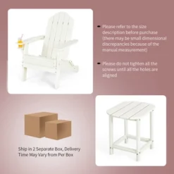 Costway 2PCS Patio Adirondack Chair Side Table Set Weather Resistant Cup Holder 11 Costway 2PCS Patio Adirondack Chair Side Table Set Weather Resistant Cup Holder -Outdoor Deals Garden Store GUEST 2b2aae09 4ba9 4d81 b98e b250ca610366