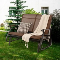 Costway 2-Person Patio Swing Glider Bench Loveseat Rocking Chair High Back Deck -Outdoor Deals Garden Store GUEST 2bfd0fcb fccb 4672 b07d 33e5ecb924d2