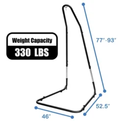 Costway Patio Adjustable 77" To 93" Hammock Chair Stand Hanging Chair Stand -Outdoor Deals Garden Store GUEST 2d65d06d f292 4a04 be8c fcf040d345b3