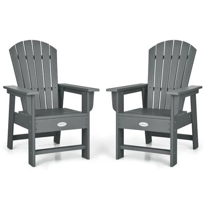 Costway Set Of 2 Kids Patio Adirondack Chair Armchair Weather Resistance Outdoor Chair 7 Costway Set Of 2 Kids Patio Adirondack Chair Armchair Weather Resistance Outdoor Chair - Image 7