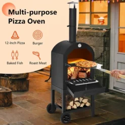 Costway Outdoor Pizza Oven Wood Fire Pizza Maker Grill W/ Pizza Stone & Waterproof Cover 11 Costway Outdoor Pizza Oven Wood Fire Pizza Maker Grill W/ Pizza Stone & Waterproof Cover -Outdoor Deals Garden Store GUEST 2e010bb3 7a98 43be b468 506f7468672a