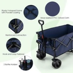 Costway Folding Collapsible Wagon Utility Garden Cart W/ Wide Wheels Adjustable Handle 18 Costway Folding Collapsible Wagon Utility Garden Cart W/ Wide Wheels Adjustable Handle -Outdoor Deals Garden Store GUEST 2ed6b181 fb90 40a3 876e aa75fd1dbaae