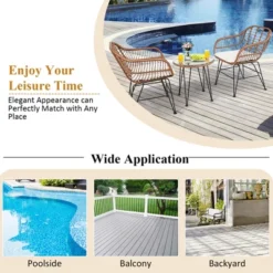 Costway 3PCS Patio Rattan Bistro Set Coffee Table Armchair Garden -Outdoor Deals Garden Store GUEST 31384fd1 908d 4ef8 b354 5d150ba8db7b