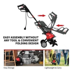 Costway 14-Inch 10 Amp Corded Electric Tiller And Cultivator 9'' Tilling Depth Red -Outdoor Deals Garden Store GUEST 33372830 8149 4994 b008 bcaeabdc269d