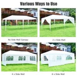 Costway 10'x20' Canopy Tent Heavy Duty Wedding Party Tent 6 Sidewalls W/Carry Bag -Outdoor Deals Garden Store GUEST 33fddcb9 ee89 4dfe bb20 995580599b11
