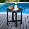 Costway 18'' Patio Round Adirondack Side Table Weather Resistant HDPE Garden