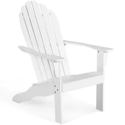 Costway Outdoor Adirondack Chair Solid Wood Durable Patio Garden Furniture GrayNaturalWhite -Outdoor Deals Garden Store GUEST 357cd785 ecda 4878 a725 ee9ff2856bd4