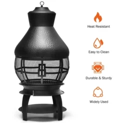Costway Patio Fire Pit Chimenea Fireplace Wood Burning Heater Garden Backyard 12 Costway Patio Fire Pit Chimenea Fireplace Wood Burning Heater Garden Backyard -Outdoor Deals Garden Store GUEST 3591742a d1bc 4ca8 8676 ecbf0e9e7e96