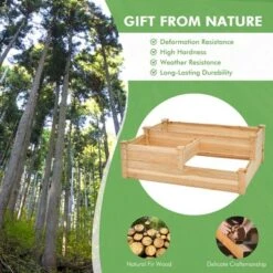 Costway 3-Tier Outdoor Raised Garden Bed Vegetable Planter Box For Patio Lawn Backyard -Outdoor Deals Garden Store GUEST 365796cd 9b3a 496b 9bd6 fbf0c4439452