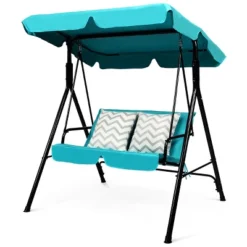 Costway Loveseat Patio Canopy Swing Glider Hammock Cushioned Blue 15 Costway Loveseat Patio Canopy Swing Glider Hammock Cushioned Blue -Outdoor Deals Garden Store GUEST 36eb0c31 e39d 42f2 a39f 0c1b943c0ed0