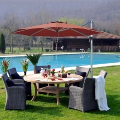 Costway 11' Patio Cantilever Offset Umbrella 360 Degrees Rotation Aluminum Tilt -Outdoor Deals Garden Store GUEST 37653b0a d10a 4523 a1c8 8184cfe80a83