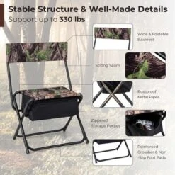 Costway Folding Hunting Chair Foldable Portable Fishing Stool With Storage Pocket -Outdoor Deals Garden Store GUEST 3bd266c9 bfd5 4514 af13 e3cba57dbfee