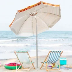 Costway 6.5FT Patio Beach Umbrella Sun Shade Tilt Carry Bag -Outdoor Deals Garden Store GUEST 3c46db63 d25e 4c83 be6f c4340493f99c