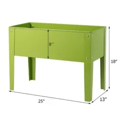 Costway 24'' X12'' Elevated Garden Outdoor Plant Stand Raised Tall Flower Bed Box